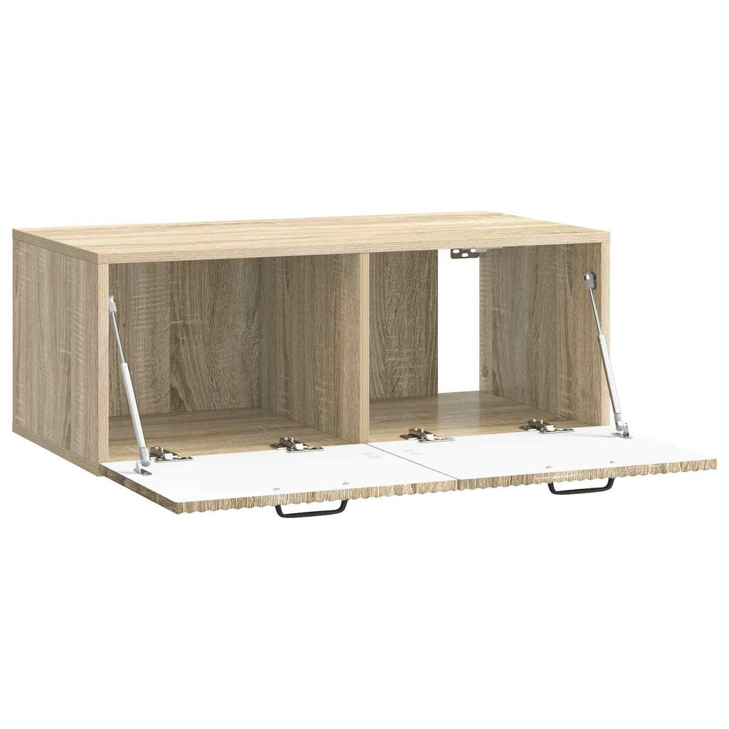 Wall Mounted TV Cabinet In Sonoma Oak 78.5 X 41 X 30 Cm