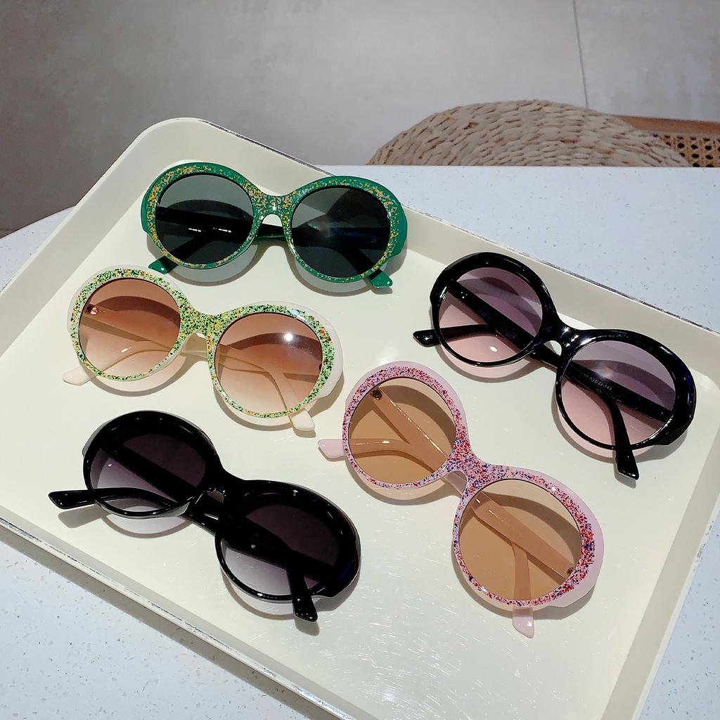 Vintage Round Sunglasses Women Fashion Gradient Multicolor Outdoor Shades Ins Trendy Stylish Brand Design Sun Glasses