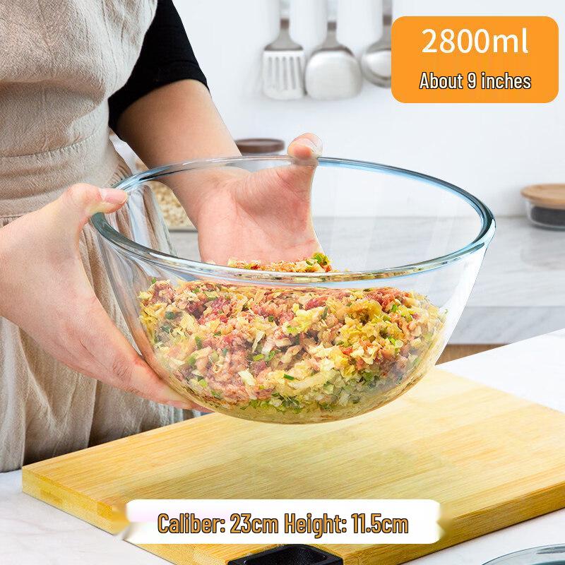 ZISIZ Glass Salad Soup Bowl