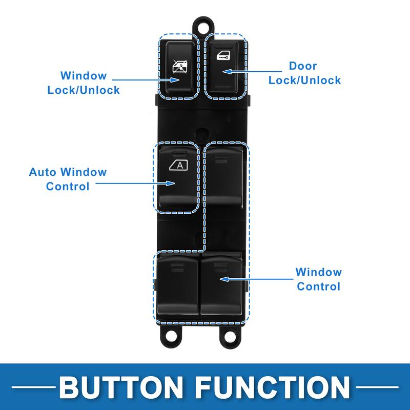 X Autohaux Front Left Power Window Switch for Nissan Frontier Xterra 05-12 No.25401EA003