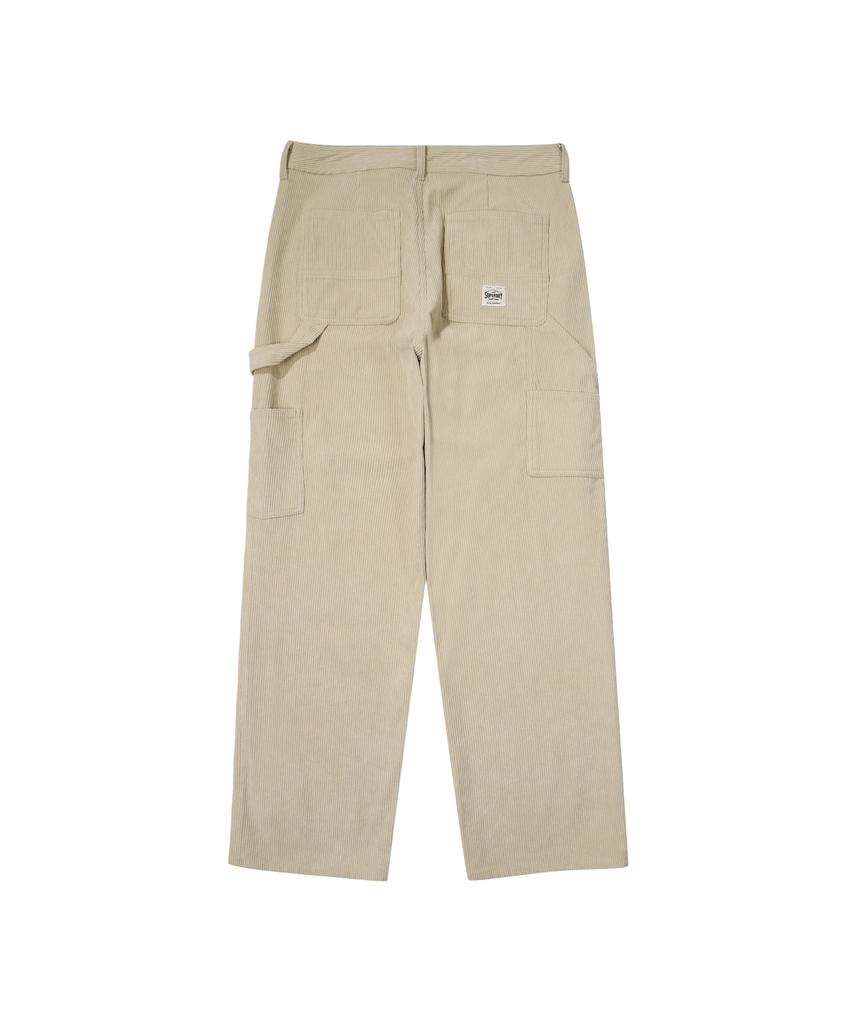 Syupeodeulai Corduroy Straight Carpenter Pants Beige