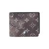 Suport Card Portofel Piele cu Imprimeu Spațial Multiple Tendințe de Modă Portofele Bărbați Gri Închis M67429
