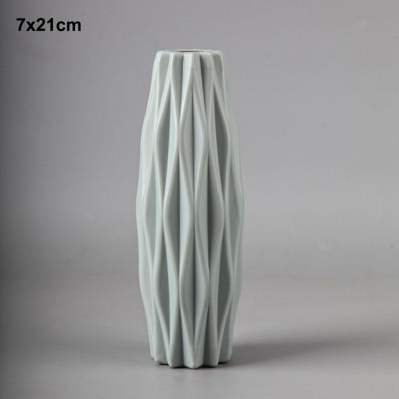 Plastic Flower Modern Vase Decoration Home Nordic Style Vase Imitation Ceramic Flower Pot Decoration Vases for Flowers