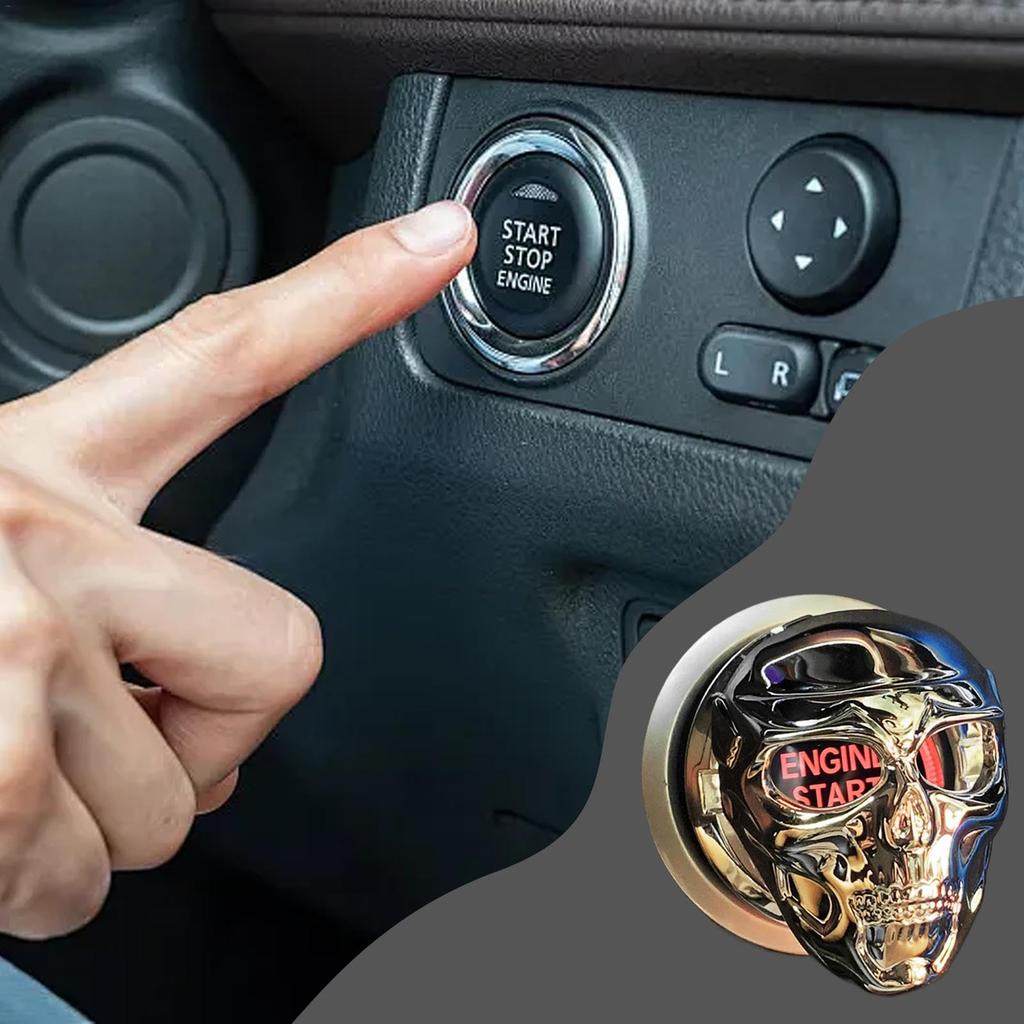 Car Push Start Button Cover, Car Push Start Button Sticker,Car Skull Push Start Button