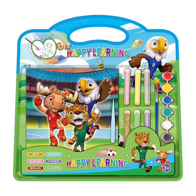 KPOP Witch Group DIY Coloring & Glitter Makeup Book with Sanrio Watercolor Set