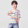 Boys' Tie-Dye Rainbow Stripe Cool-Touch Cotton T-Shirt