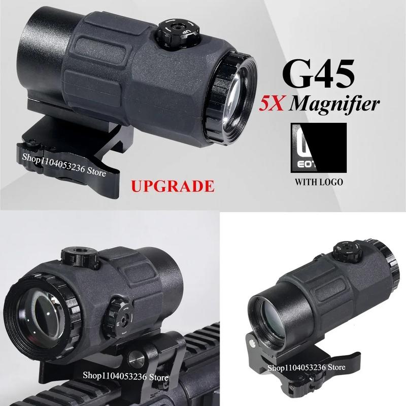 Tactical E*t*ch G33 G43 G45 Sight Fixed 3X 5X Magnifier Scope with Quick Disassembly and Flipping for Airsoft Hunting Collimator