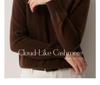 Women's Cashmere Color Block Polo Collar Hand-Crocheted Pullover Sweater for Autumn & Winter