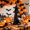Wicca Altaar Accessoires 12 Inch Zwart Hars Gezichtsloze Heksenbeeldje, Gotisch Spookachtig Geklede Statue met Fantasy Collectie Beelden Puntige Tovenaar