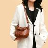 Leisure Retro Brown Women's Shoulder Bag Lightweight Soft PU Leather Crossbody Bags for Women Pursue and Handbags
