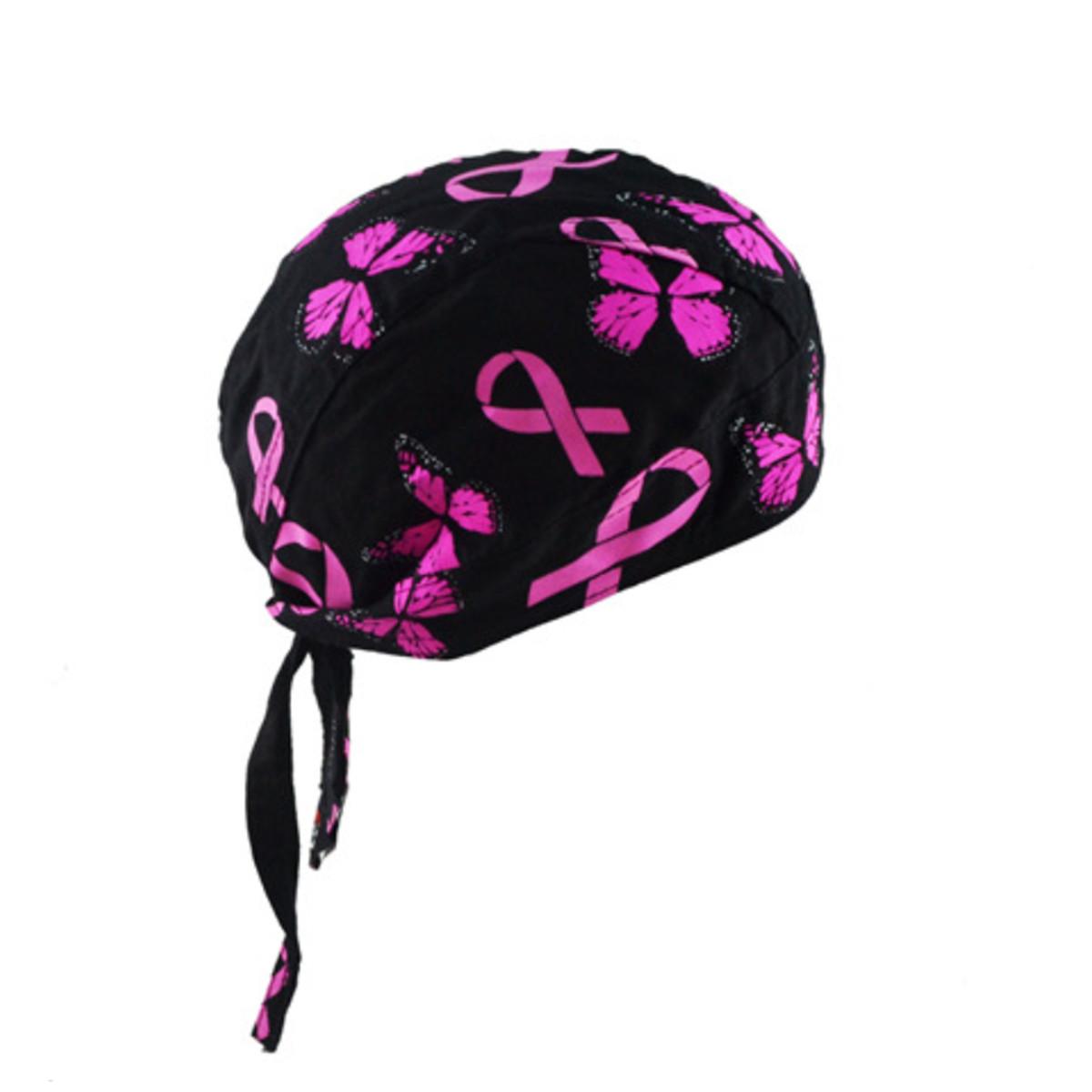 Cotton Skull Cap Head Wrap Cap Motorcycle Biker Hat Butterfly Print Bandana