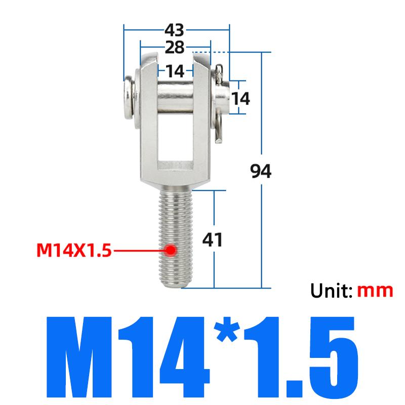 Thin Cylinder SDA/ACQ/CQ2B Pneumatic Accessories Y-shaped Connector External Thread Connector