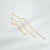 14K Gold-Plated DIY Jewelry Accessory Set: Bracelet, Necklace, Closed-End Ring, Extension Chain, Lengthened Safety Chain, with Pearl Details
