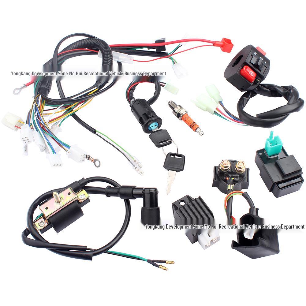 Four-Wheeled ATV Off-Road Beach Buggy Wiring Harness & Ignition System for 50-125CC Beach Buggy