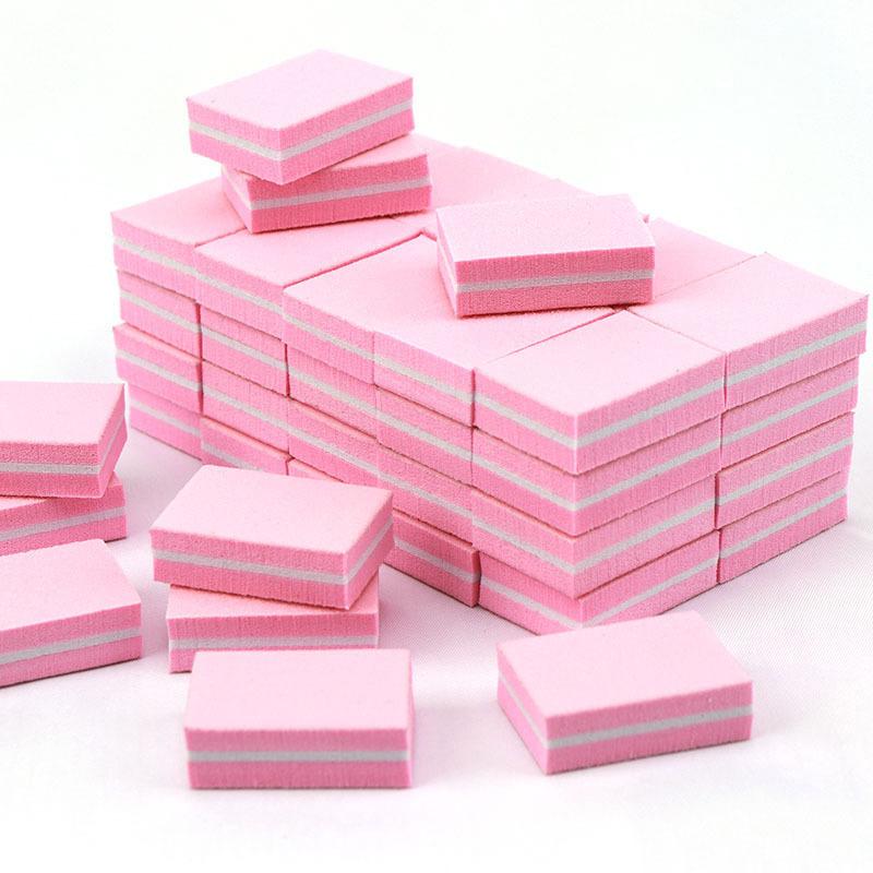 50Pcs Mini Nail Sponge Files Buffer Block Buffing Sanding Pedicure Tool
