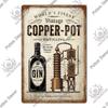 Mfoever Tin Decor Gin Brand Vintage Wine Tin Sign Metal Alcohol Plaque for Home Kitchen Bar Pub Club Man Cave Decoration Wall Decor