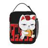 Cat Anime Lunch Bag Dandadan Lucky Turbo Granny Fashion Lunch Box School Portable Insulated Tote Food Bags Graphic Cooler Bag