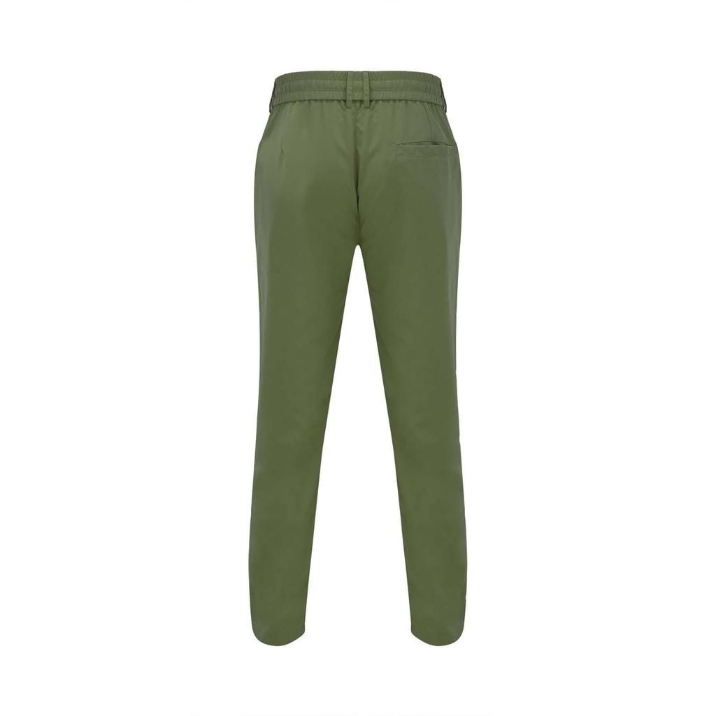 Mens Tapered Pants Casual Linen Pants Elastic Waist Slim Fit Beach Yoga Business Lightweight Cotton Trousers With Pockets