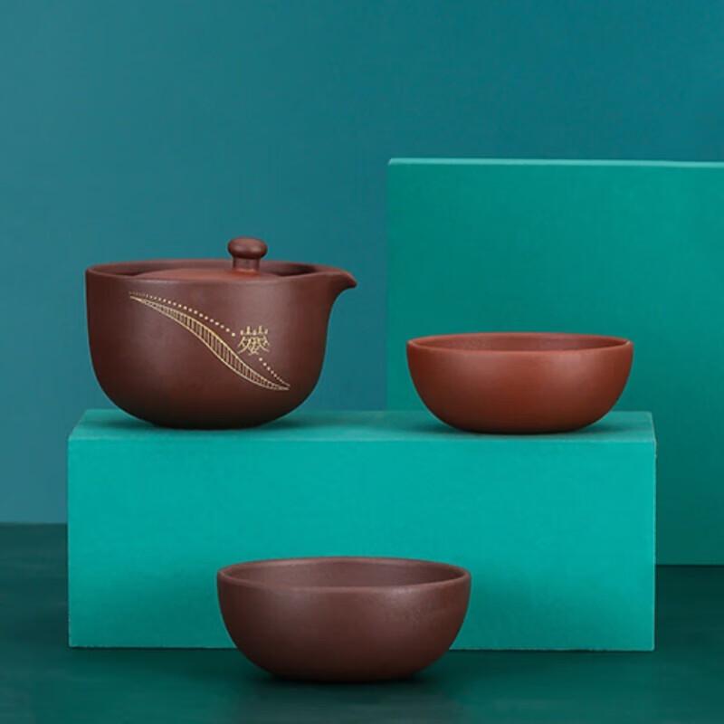 Wanchunhe Auspicious Zisha Gaiwan Tea Set