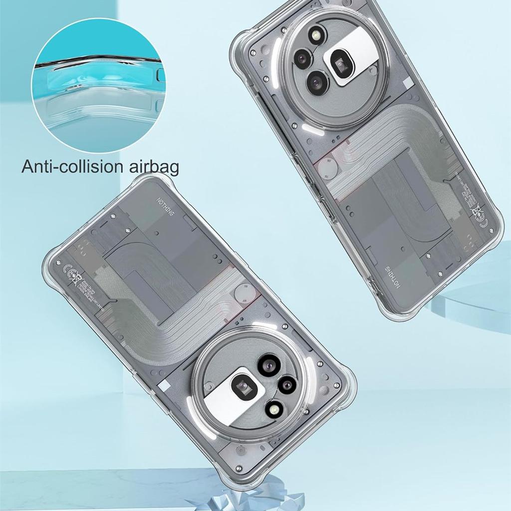 TPU Transparent Case for Nothing Phone 3A Pro 2A Plus 2 Cmf 1 Protective Cover Four Corners Shockproof Bumper Coque Fundas