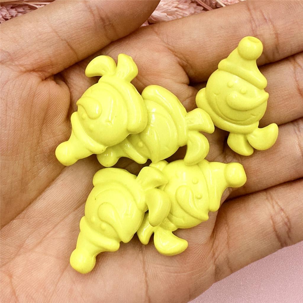 High Quality Snowman Beaded Materials Acrylic Accessories DIY Jewelry Accessories For Bracelet Earring Making 5pcs Christmas Jewelry Beads 23.5*32mm