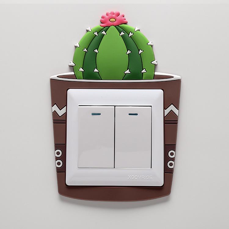 Cartoon Fluorescent Switch Sticker Cover Room Decor Moon Stars Sticker Switch Sticker Luminous Switch Outlet Affiche Decoration
