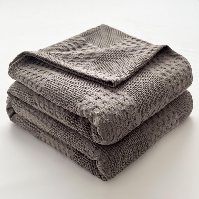 Picnic Blanket 100% Cotton Soft Breathable Thermal Skin-friendly Throw Blankets for Beds Living Room Home Decor for All-Season