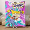 1pc Rugrats Home Decor: Cozy Flannel Blanket, Perfect Gift for Bedroom, Living Room, Travel, Camping, Car, Beach, Office Naps, Ideal Rugrats Sofa Thro
