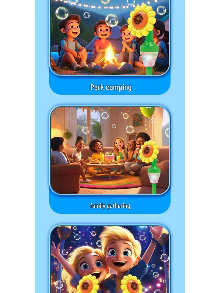 Sunflower Bubble Blaster: Remote Control Sound & Light Toy for Weddings, Birthdays, Camping, Outdoor Events