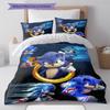 Flashy Hedgehog Pattern Bedding Quilt Set Quilt Cover Pillowcase Home Decoration Gift (1 * duvet cover + 2 * pillowcase, without core)