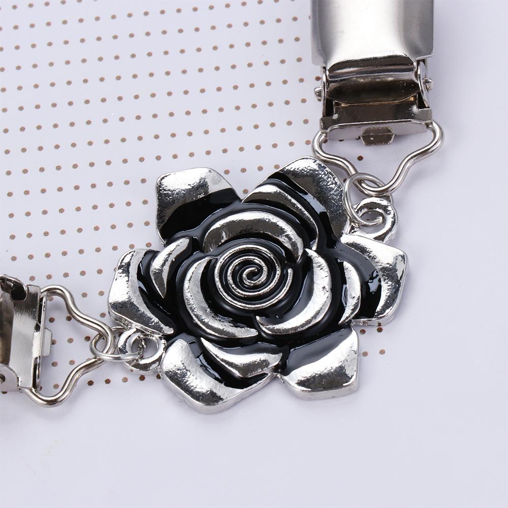 Flower Pattern Suspenders Decoration Shawl Brooch Duck Clip Clasps Cardigan Clip Sweater Clips