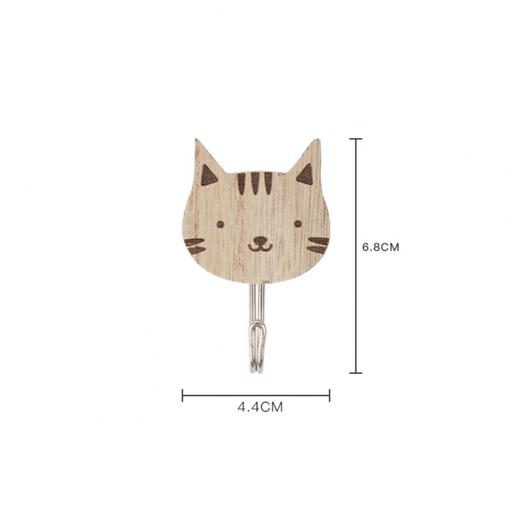 Cute Coat Hooks Theme Wall Hangers Wooden Cartoon Wall Hooks Strong Load-bearing Coat Hooks Towel Hangers Easy to Install