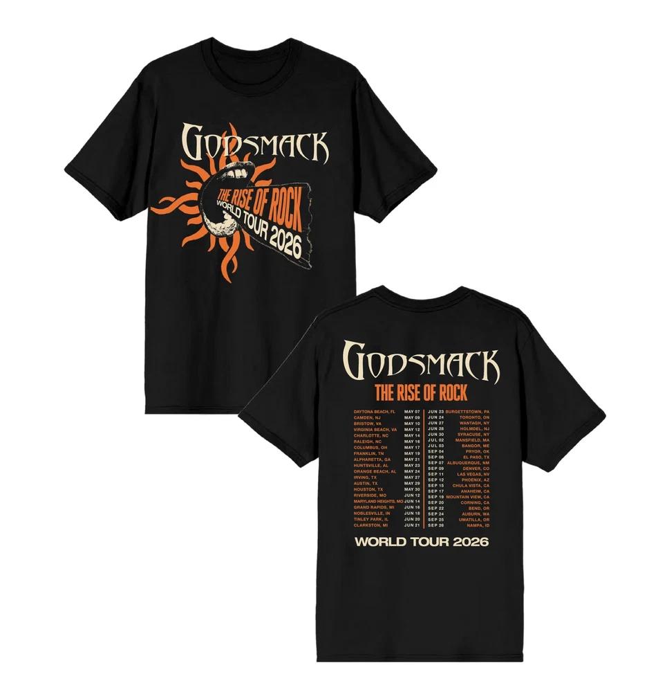 Godsmack The Rise Of Rock World Tour 2026 T Shirt S