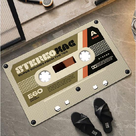 Vintage Vinyl Carpet Diatomaceous Earth Bathroom Entrance Door Mat Water Absorbent Non-Slip Dirt-Resistant Quick-Dry Foot Mat