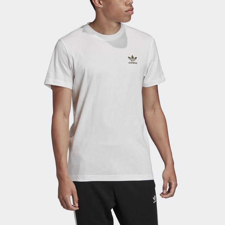 adidas originals Solid Color Logo Short Sleeve White Men's FM3355