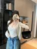 White Long Sleeve Jacket & Slim Fit Camisole Set - Women's Spring/Autumn 2026 Crocheted Niche Two-Piece Ensemble