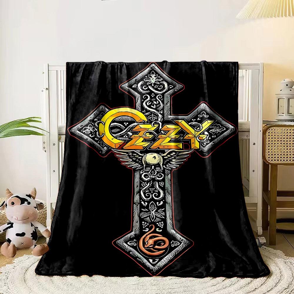 

Gothic cross with intricate floral and skull designs, serpent motif. for all seasons blanket lunch break throw gift 80cm x 120cm