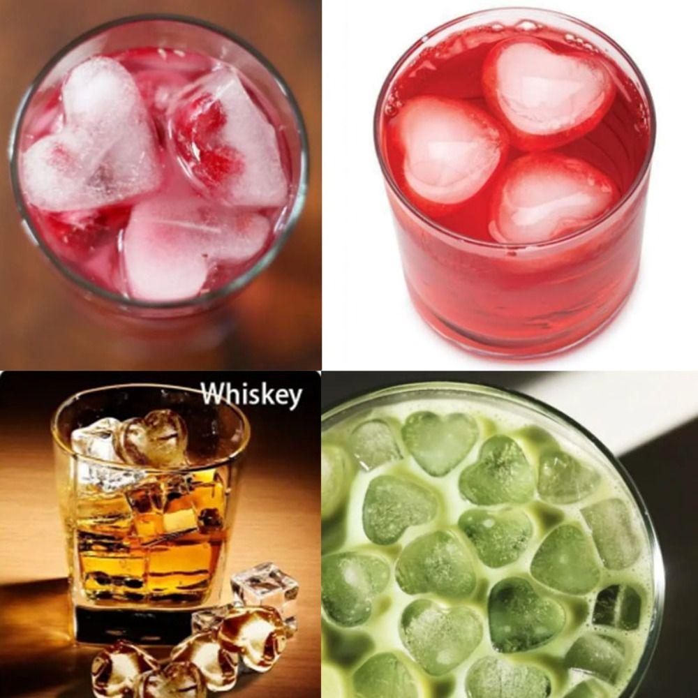 Wiederverwendbare Herzförmige Eisform Silikon Eiswürfelform Küchenwerkzeug Eiswürfelform Sommer