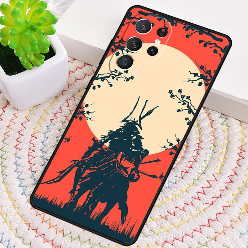 Japan Samurai Art Silicone Phone Case For Samsung Galaxy note 10 pro S26 S25 S24 S23 S22 S21 Plus S25Ultra Capa Cover
