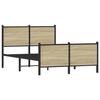 VidaXL Metal Bed Frame with Headboard and Footboard 120x190 Cm, Double Bed, Bedroom Furniture, Guest Bed, 4007731
