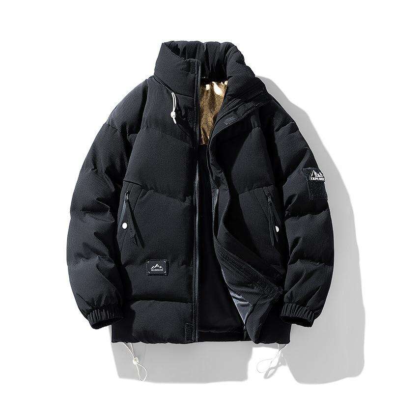 New Winter Style Men's Thickened Loose Stand Collar Cotton Jacket Warm and Fashionable Casual and Simple Style
