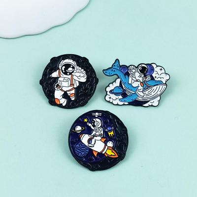 Cute Drip Oil Astronaut Brooch - Anime Cartoon Space Alloy Badge Accessory