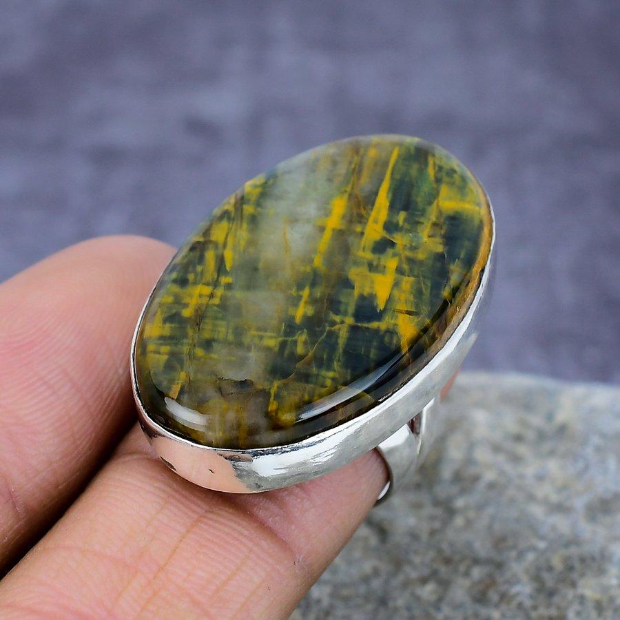 

Драгоценный камень тигровый глаз ручной работы стерлингового серебра 925 пробы свадебные украшения