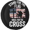 Spare Tire Cover Weatherproof Sun Protection Wheel Tire Cover Universal Fit Trailers RV SUV Truck Camper Travel With US American Flag (15" For Tire