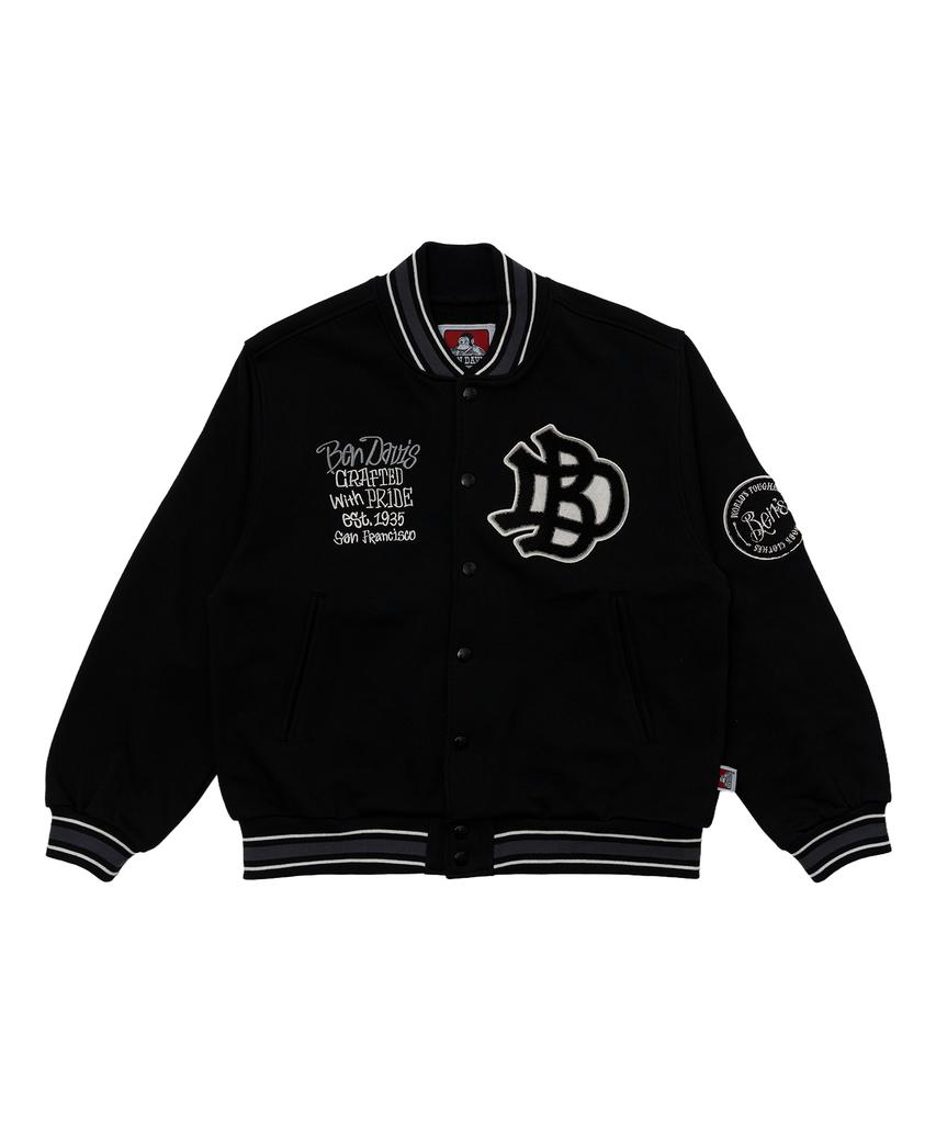 Ben Davis Sweat Stadium Jacket Black