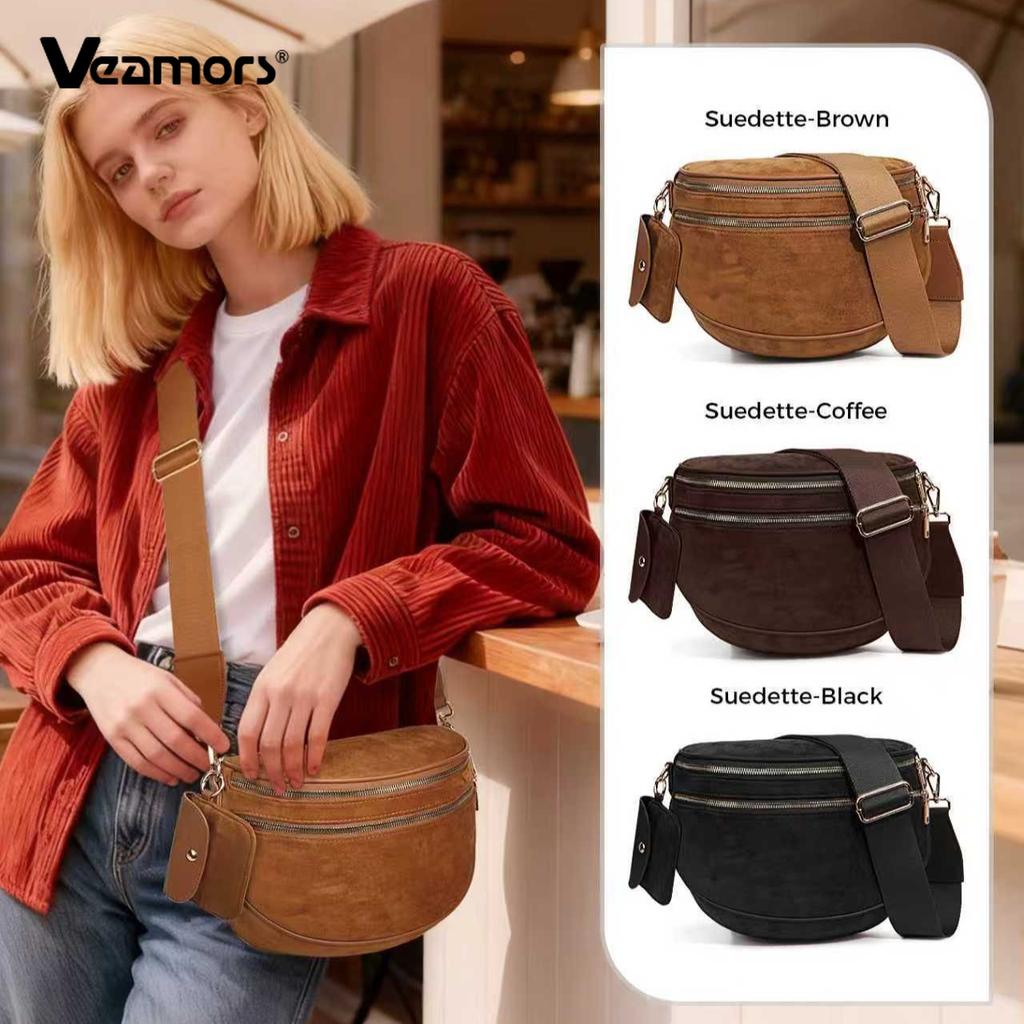 Women Adjustable Strap Crossbody Bag Vintage Shell Waist Bag Casual Daily Shoulder Purse