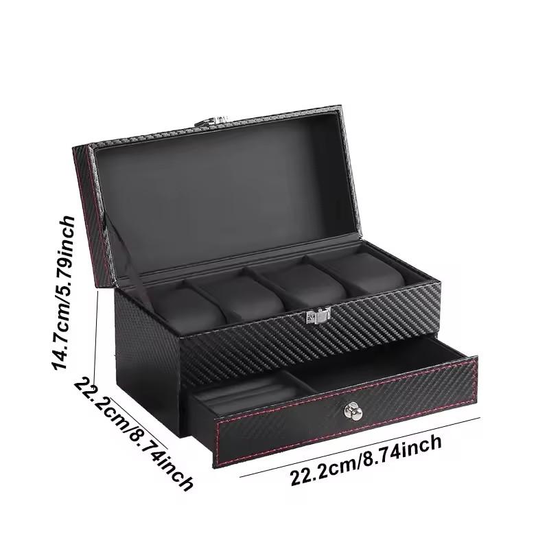 Leather Multi-Purpose Home Storage Box Small Objects Organizer Watch Case Glasses Storage Gift Box