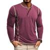 Men's Solid Color Long Sleeve T-Shirt Shirt Men's Casual Sports Top