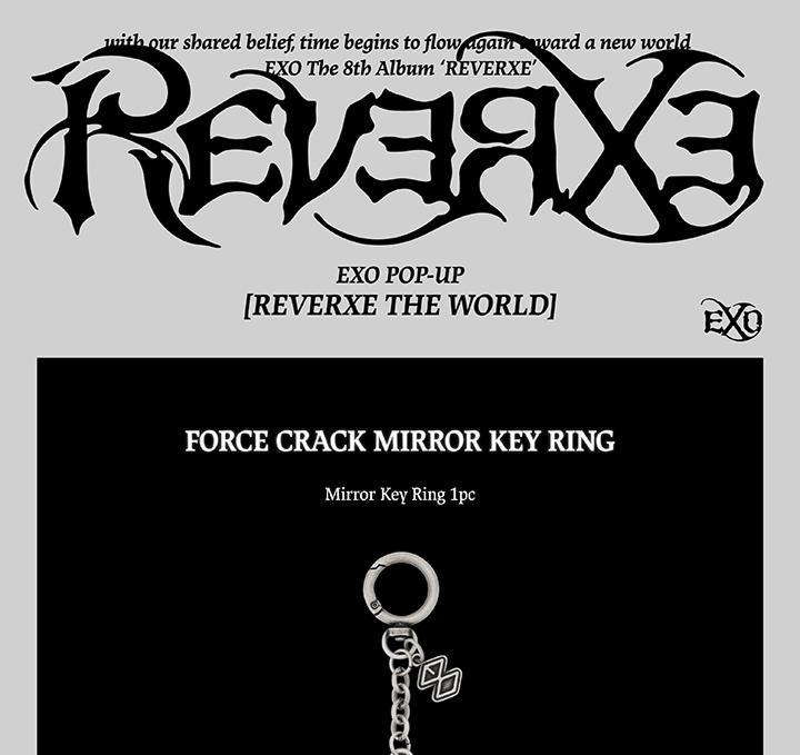 EXO 2026 POP-UP [REVERXE THE WORLD] MD (FORCE CRACK MIRROR Key Ring)