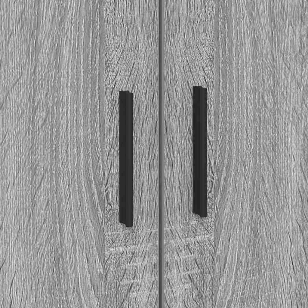 Storage Bed Frame in Grey Sonoma 70 x 190 cm Engineered Wood